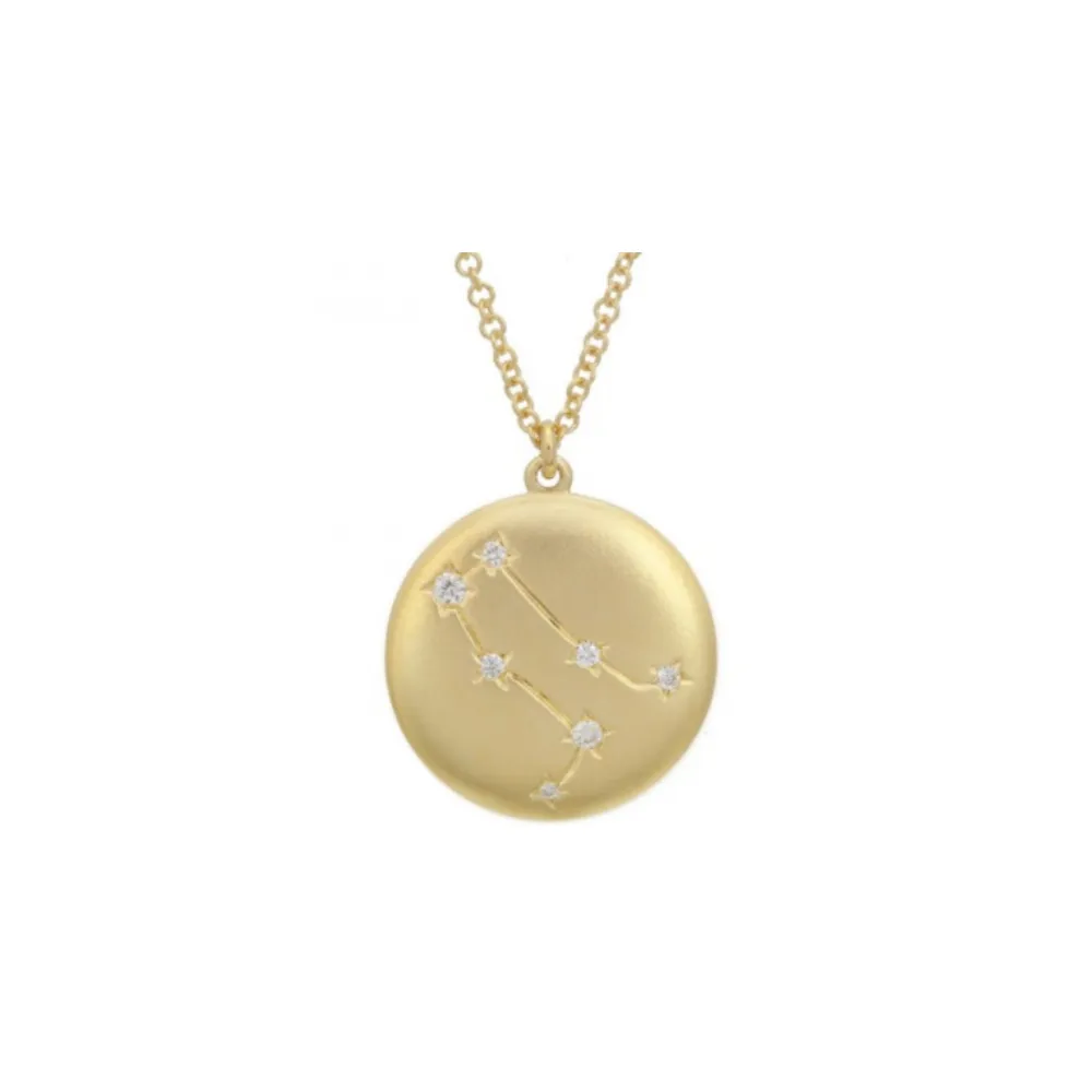 14K GOLD AND DIAMOND ZODIAC CONSTELLATION NECKLACE