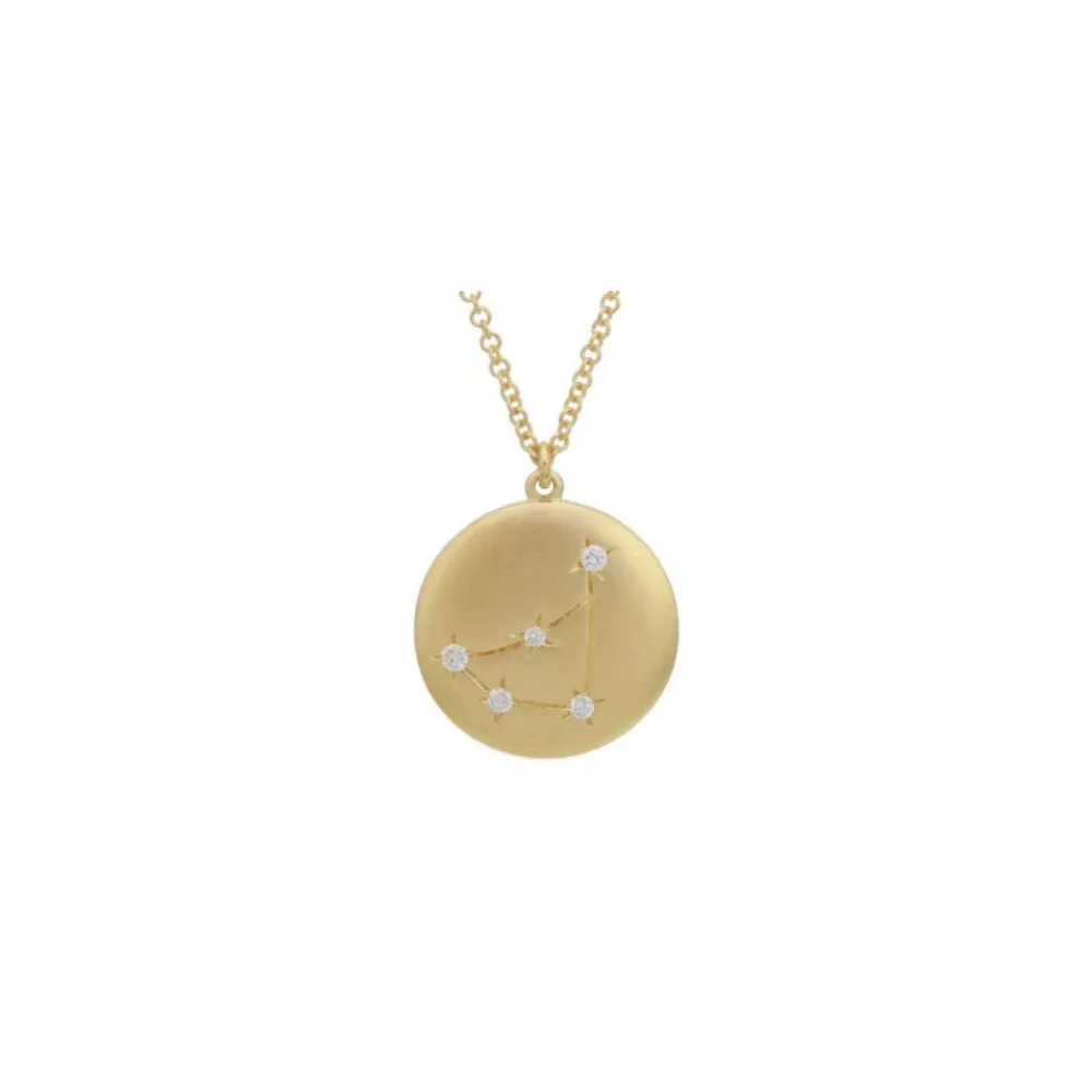 14K GOLD AND DIAMOND ZODIAC CONSTELLATION NECKLACE