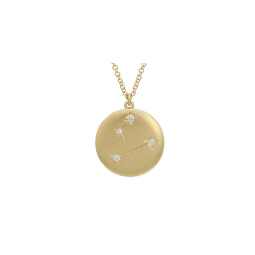 14K GOLD AND DIAMOND ZODIAC CONSTELLATION NECKLACE