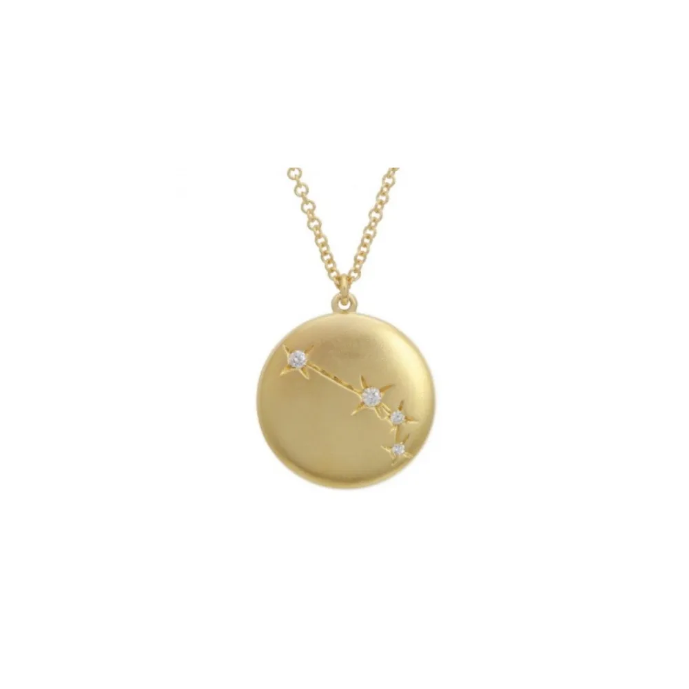 14K GOLD AND DIAMOND ZODIAC CONSTELLATION NECKLACE