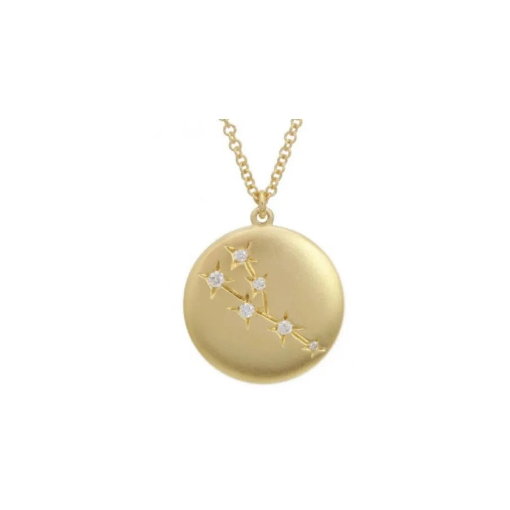 14K GOLD AND DIAMOND ZODIAC CONSTELLATION NECKLACE