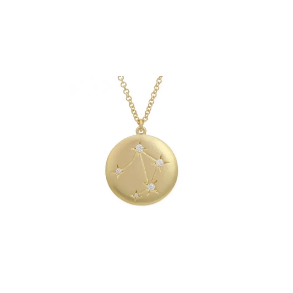 14K GOLD AND DIAMOND ZODIAC CONSTELLATION NECKLACE