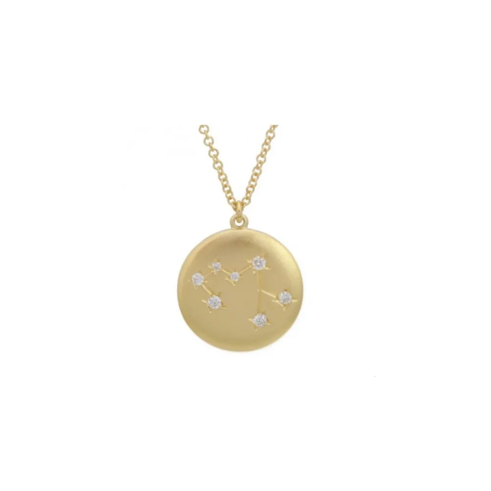 14K GOLD AND DIAMOND ZODIAC CONSTELLATION NECKLACE