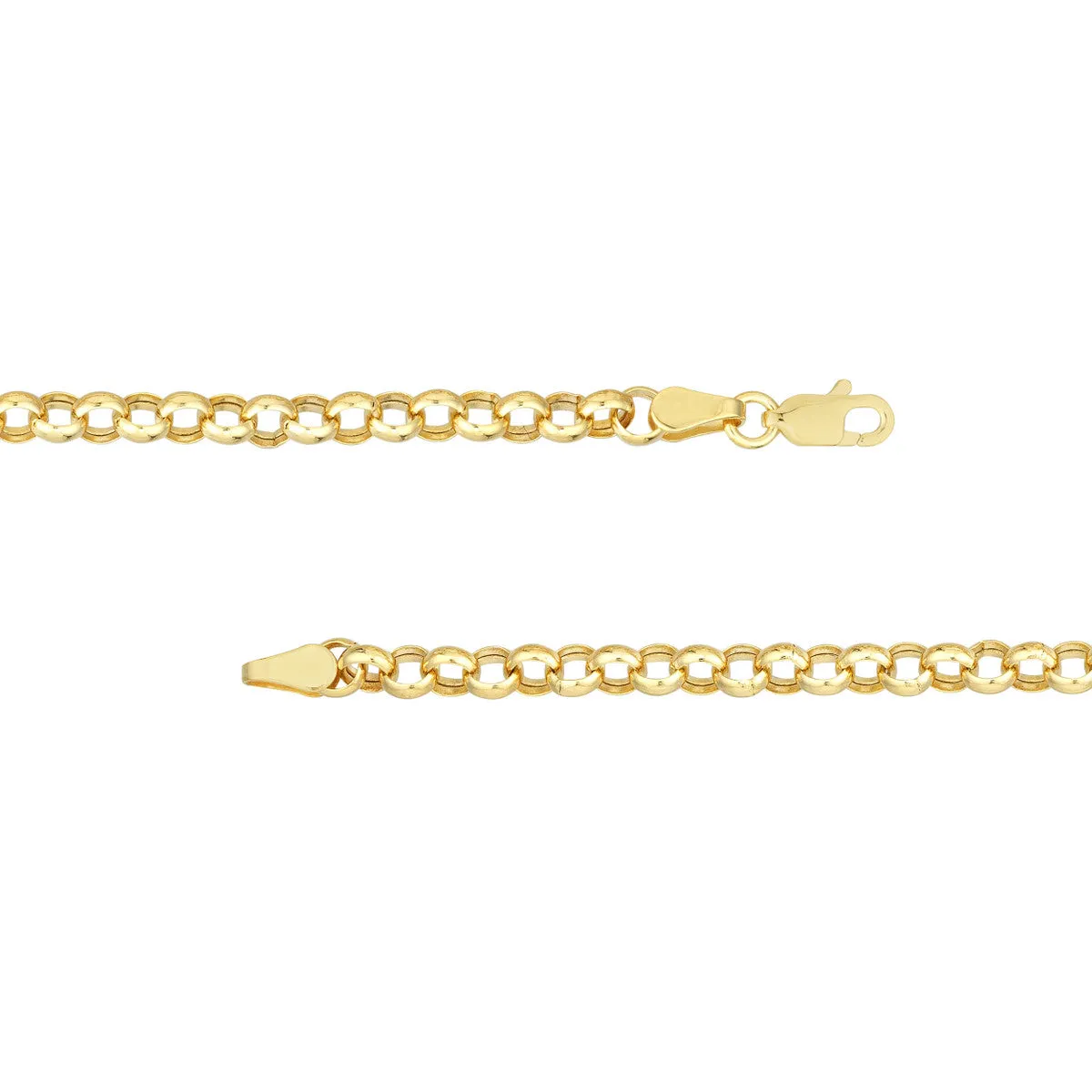 14K GOLD CHUNKY ROLO CHAIN WITH CHARM READY LOOP