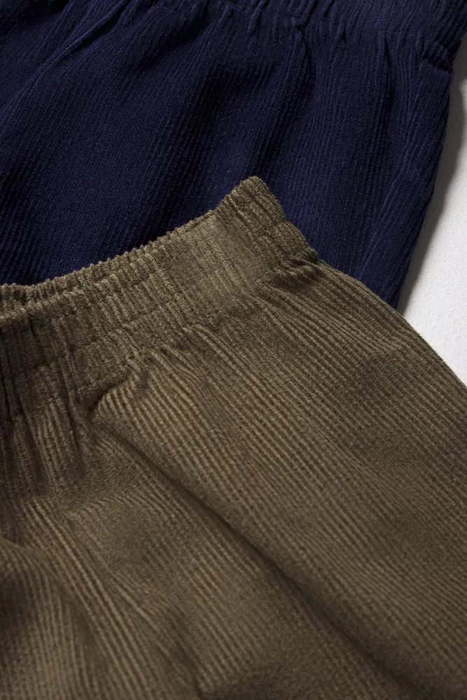 2 Pack Corduroy Pants Navy & Green