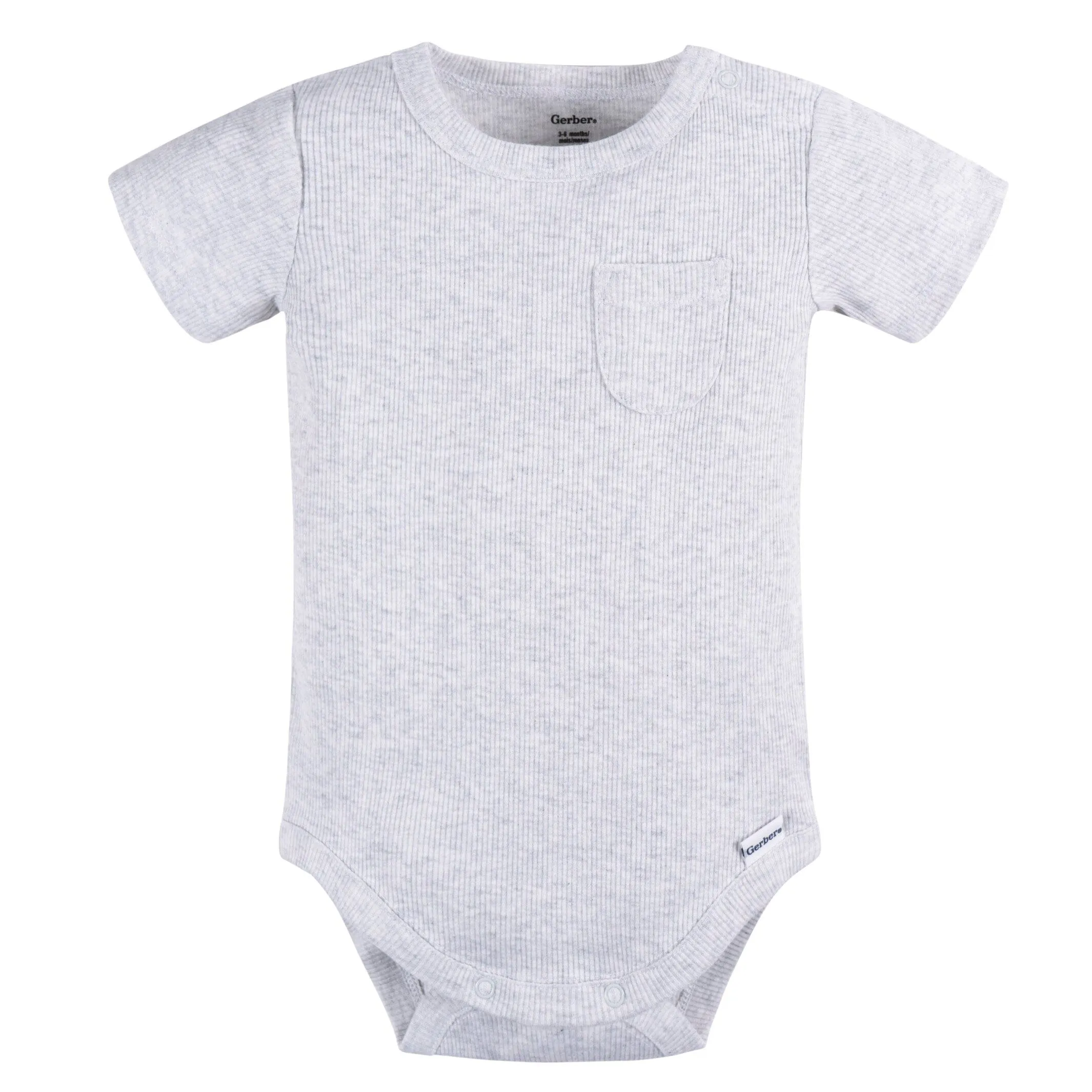 2-Piece Baby Boys Grey Heather Bodysuit and Shorts Set