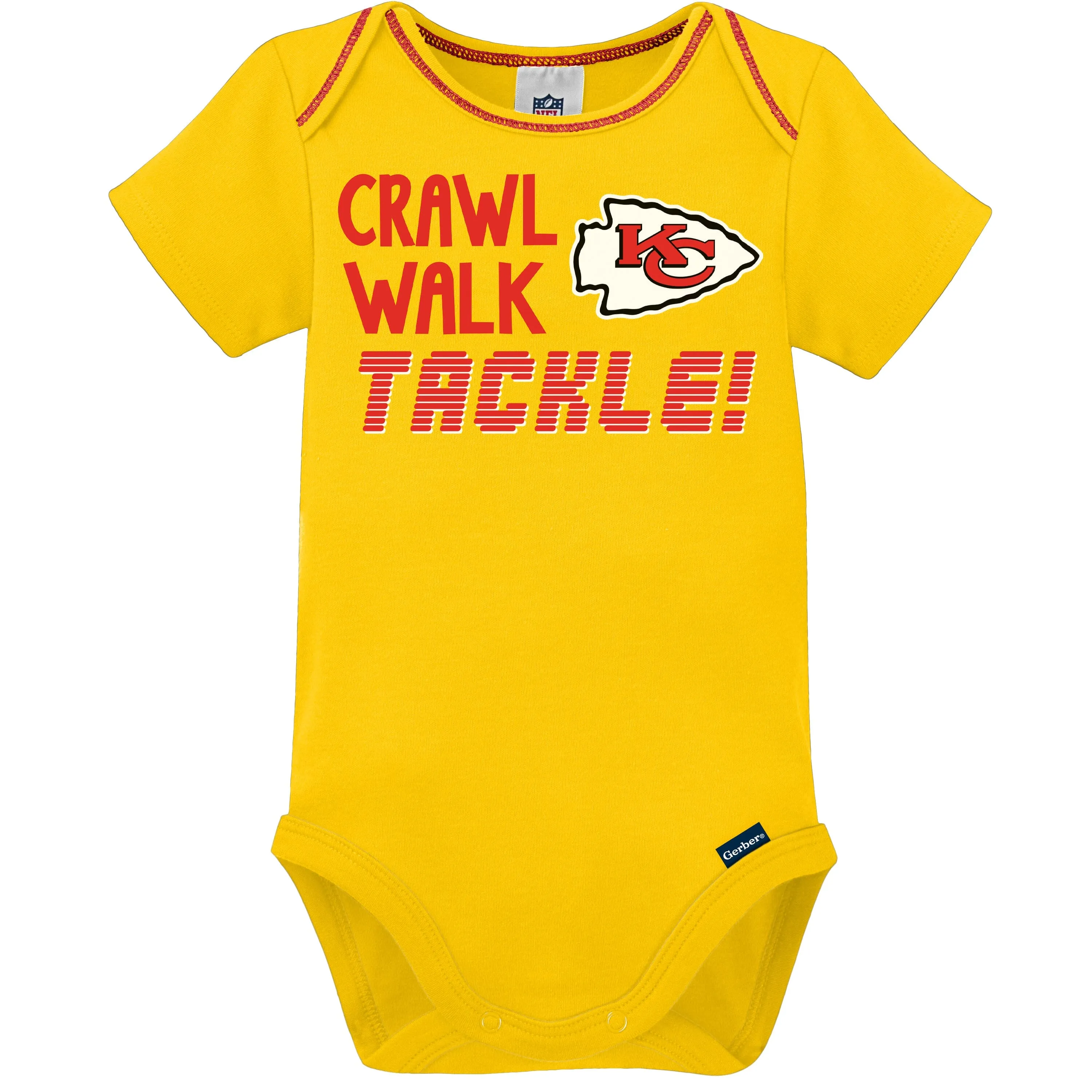 3-Pack Baby Boys Kansas City Chiefs Short Sleeve Bodysuits