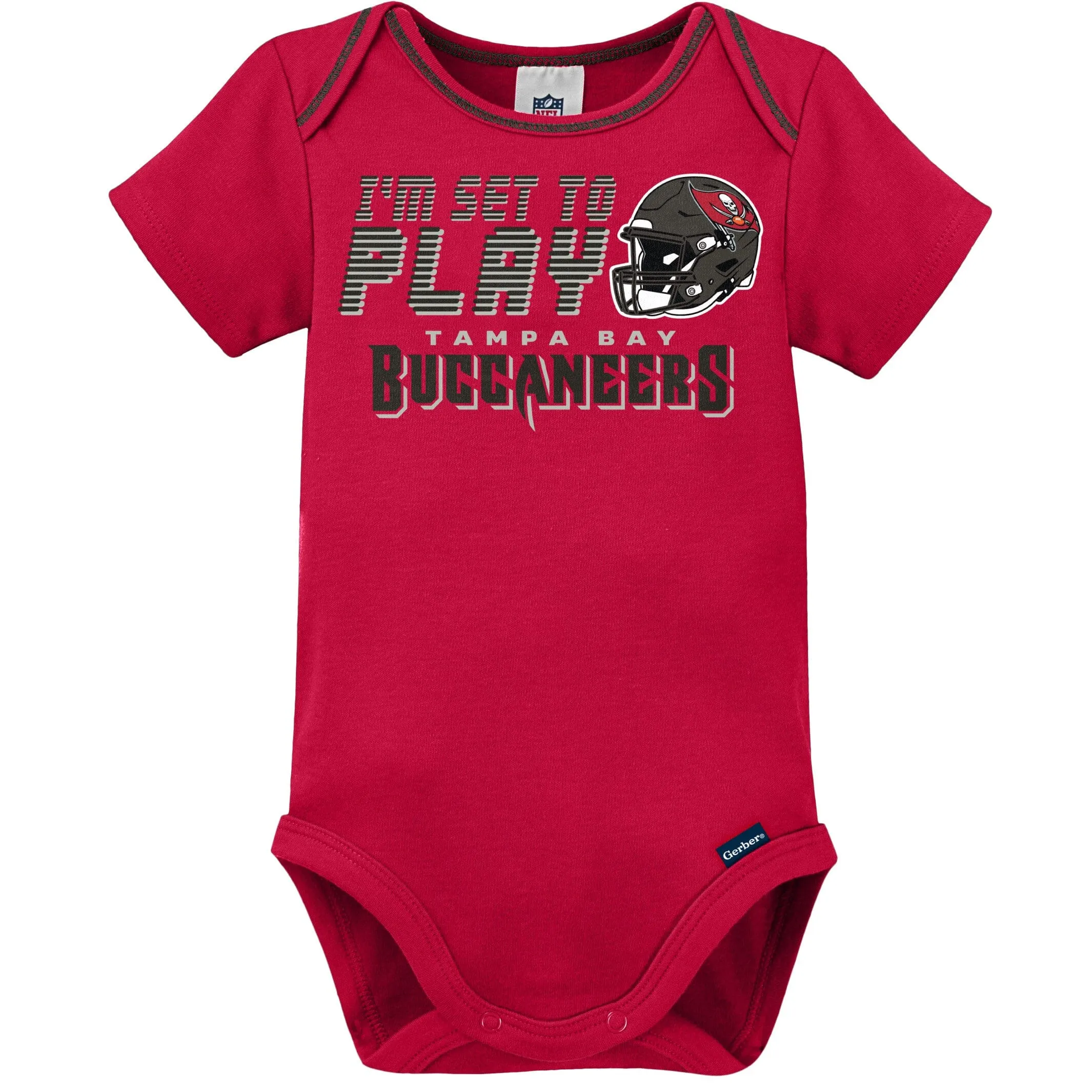 3-Piece Baby Boys Buccaneers Bodysuit, Sleep 'N Play & Cap Set