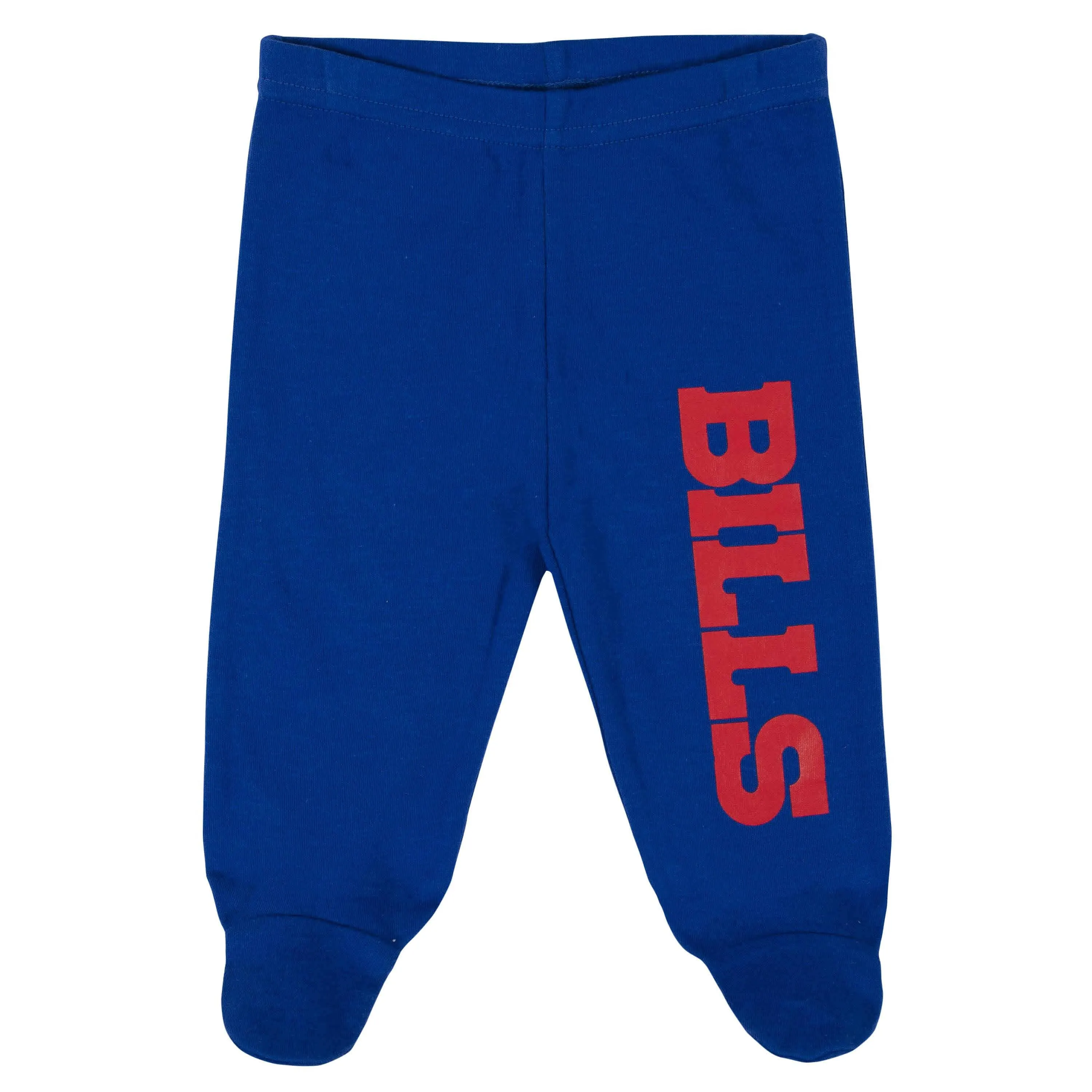 3-Piece Baby Boys Buffalo Bills Long Sleeve Bodysuit, Footed Pant, and Cap Set