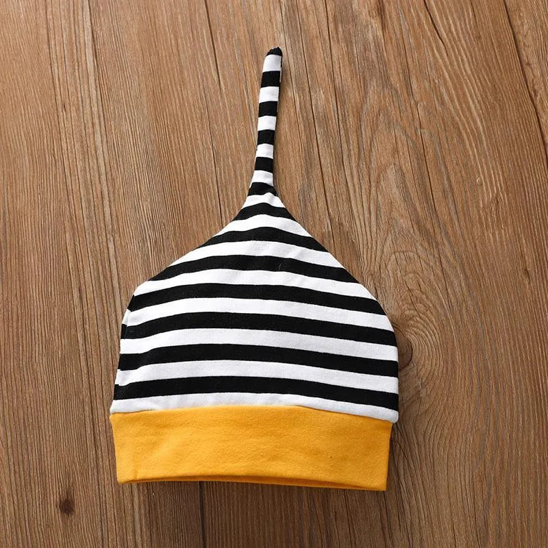 3pcs Creative Letter Printed Stripe Color-block Bodysuit Wholesale children's clothing