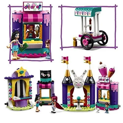 41687 Friends Magical Funfair Stalls Fairground Carnival Set