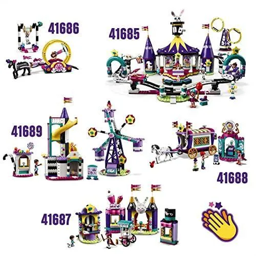 41687 Friends Magical Funfair Stalls Fairground Carnival Set