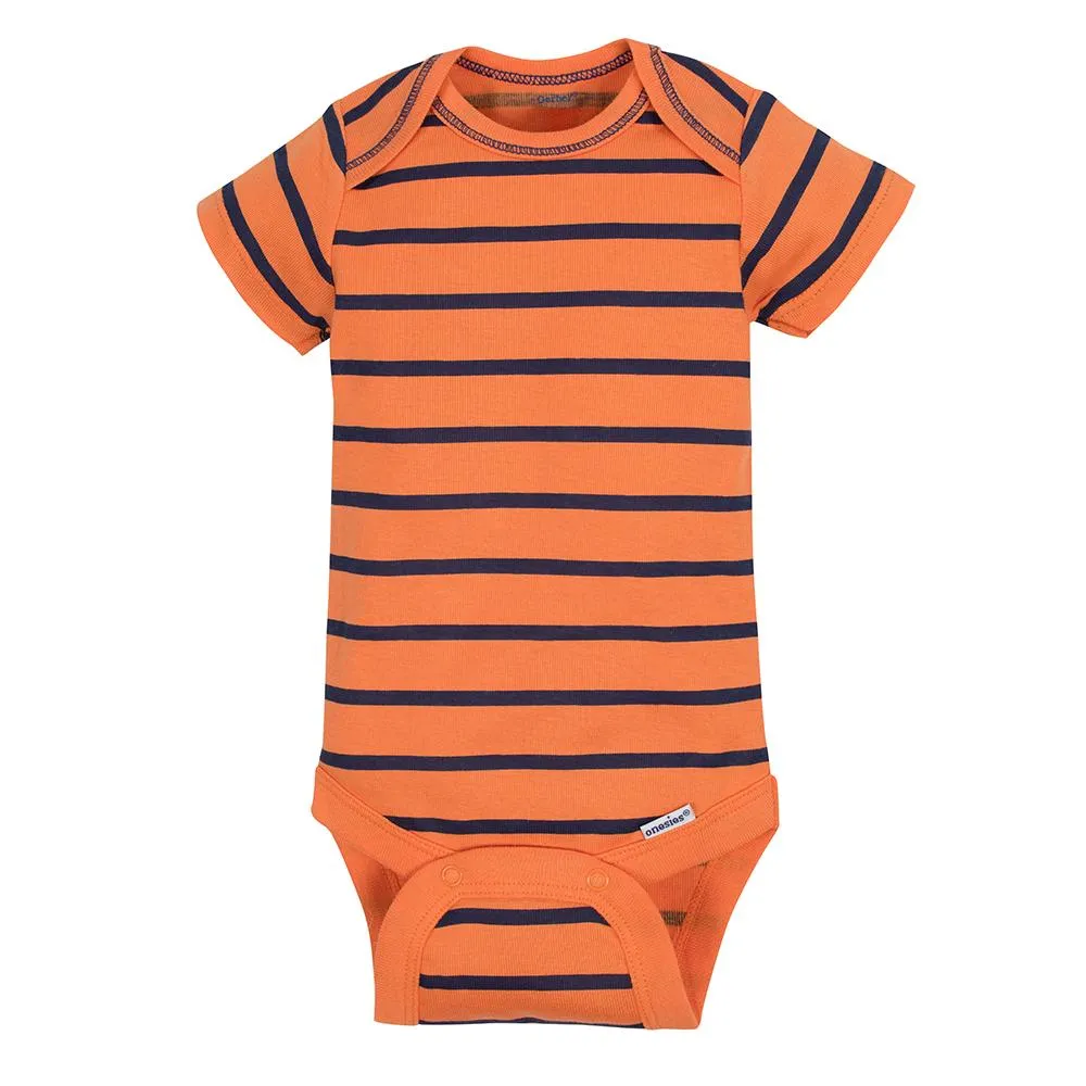 5-Pack Boys Tiger Short Sleeve Onesies® Bodysuits