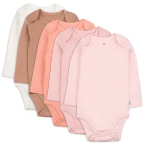 5-Pack Organic Cotton Long Sleeve Bodysuits