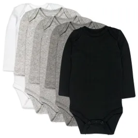 5-Pack Organic Cotton Long Sleeve Bodysuits