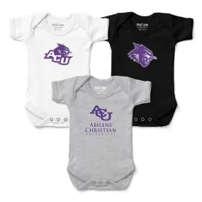 Abilene Christian University Wildcats 3-Pack Bodysuits