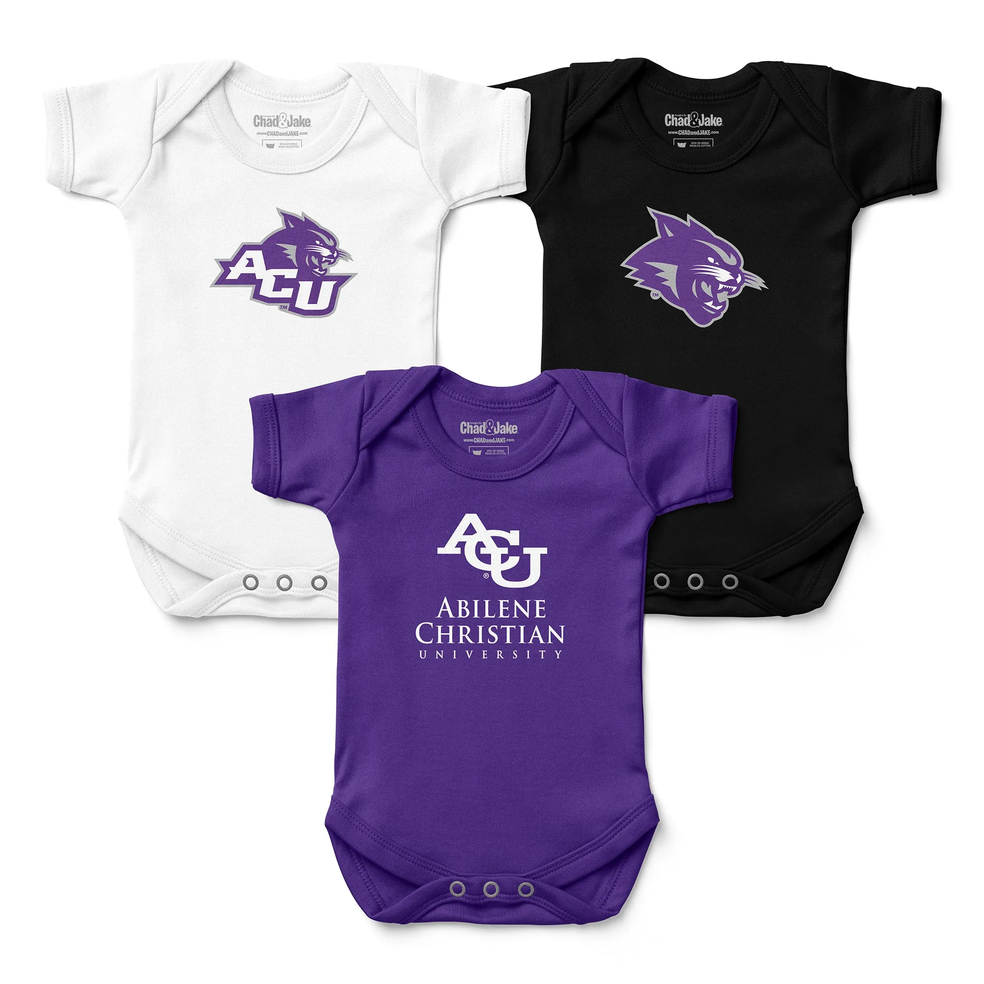 Abilene Christian University Wildcats 3-Pack Bodysuits