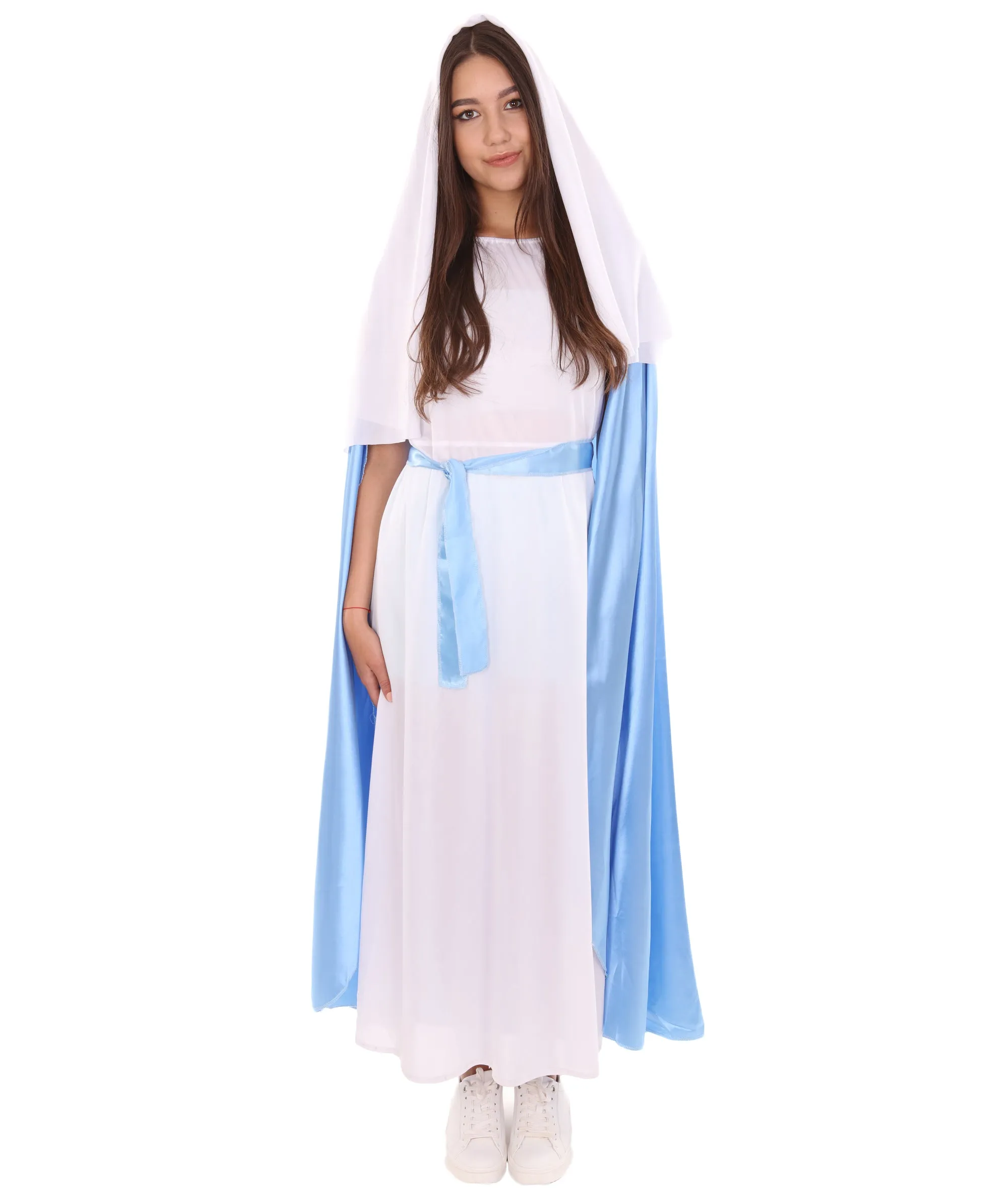 Adult Women's Mary Nativity Costume | Blue and White Cosplay Costume