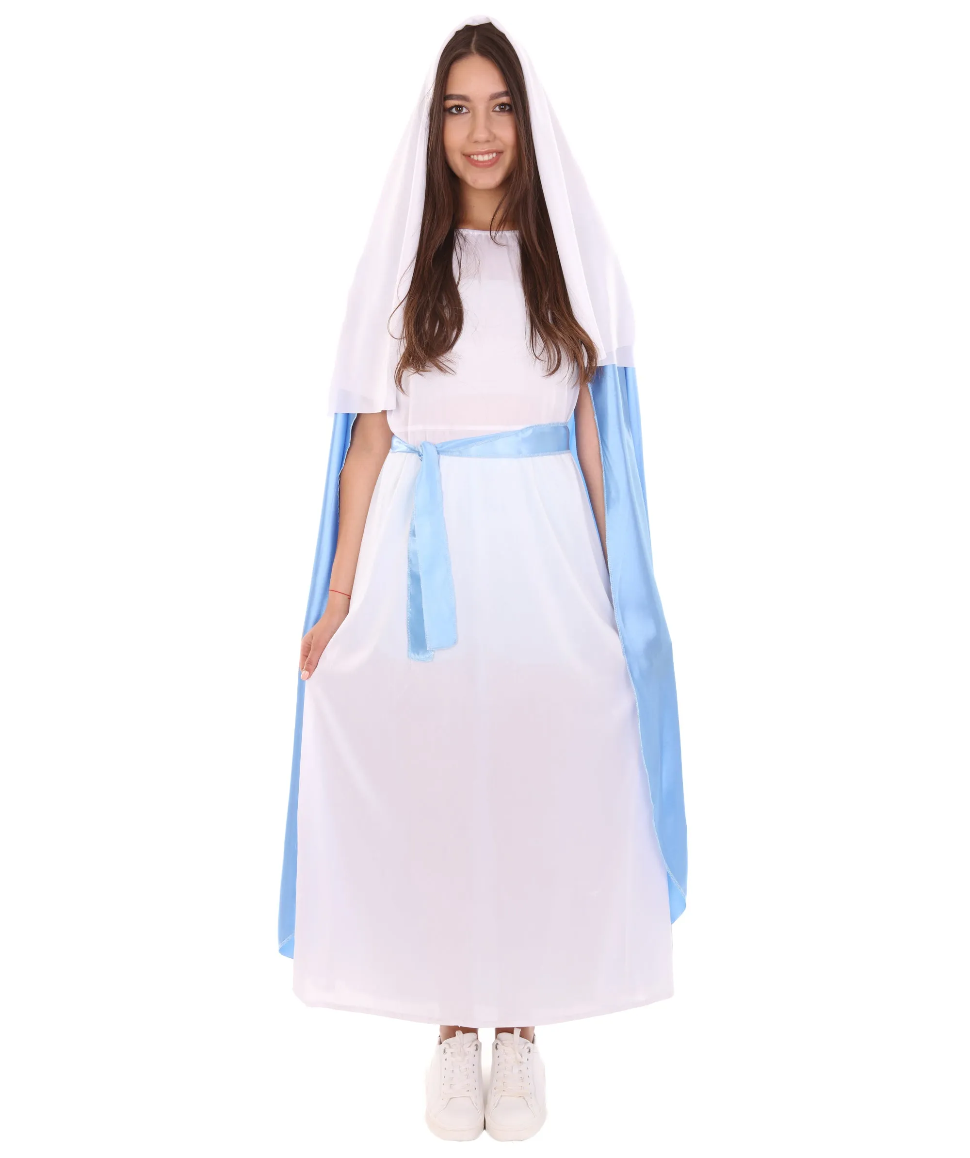 Adult Women's Mary Nativity Costume | Blue and White Cosplay Costume