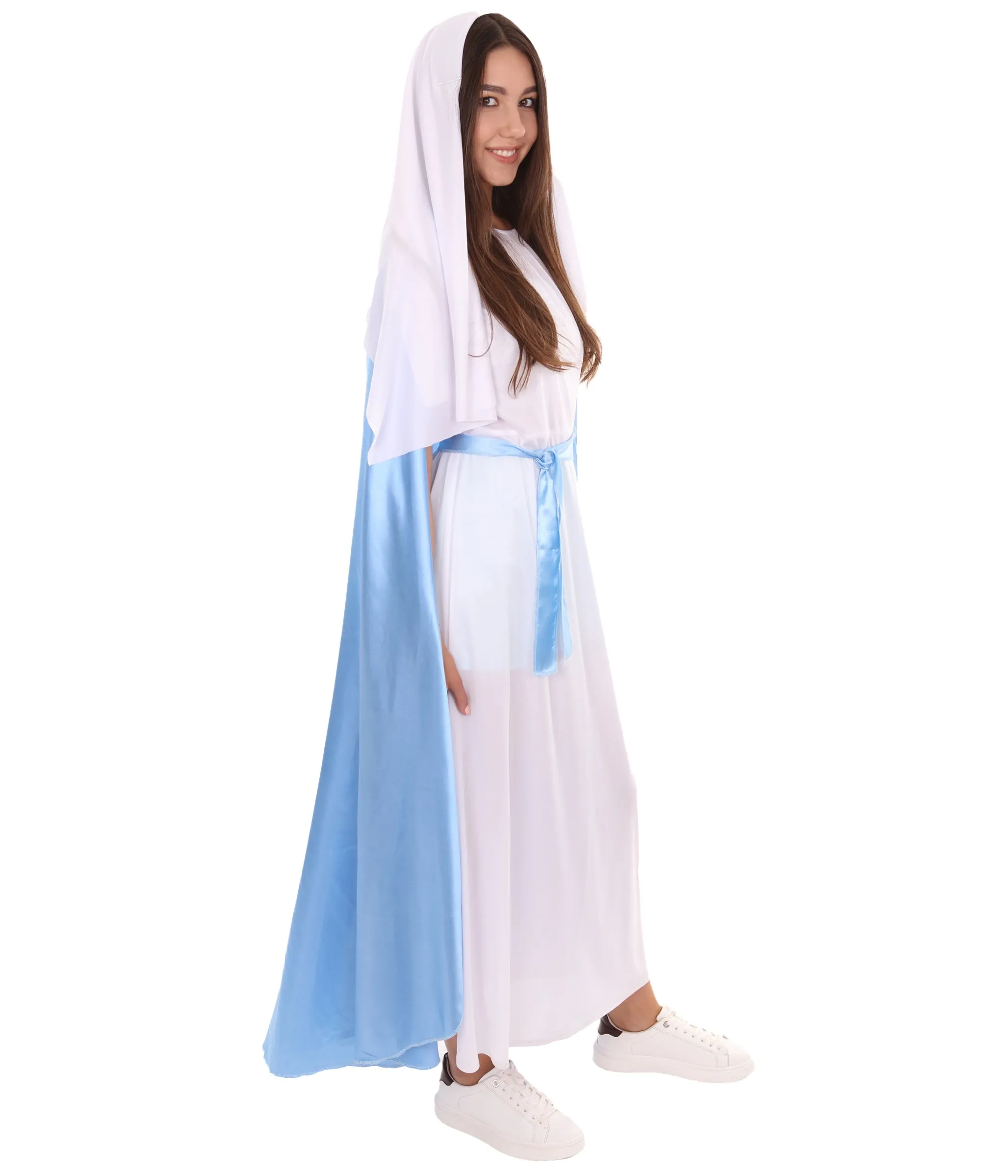 Adult Women's Mary Nativity Costume | Blue and White Cosplay Costume