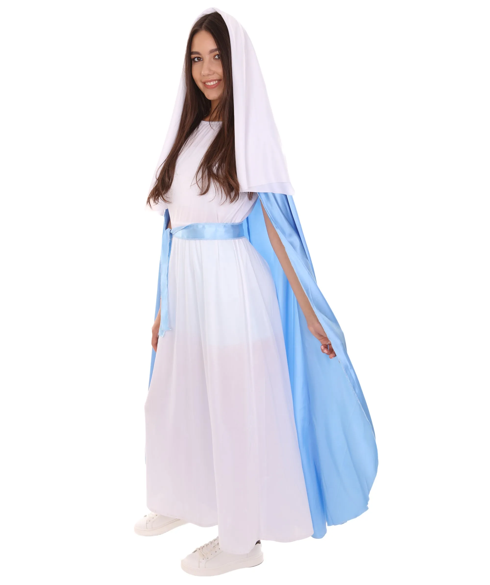 Adult Women's Mary Nativity Costume | Blue and White Cosplay Costume