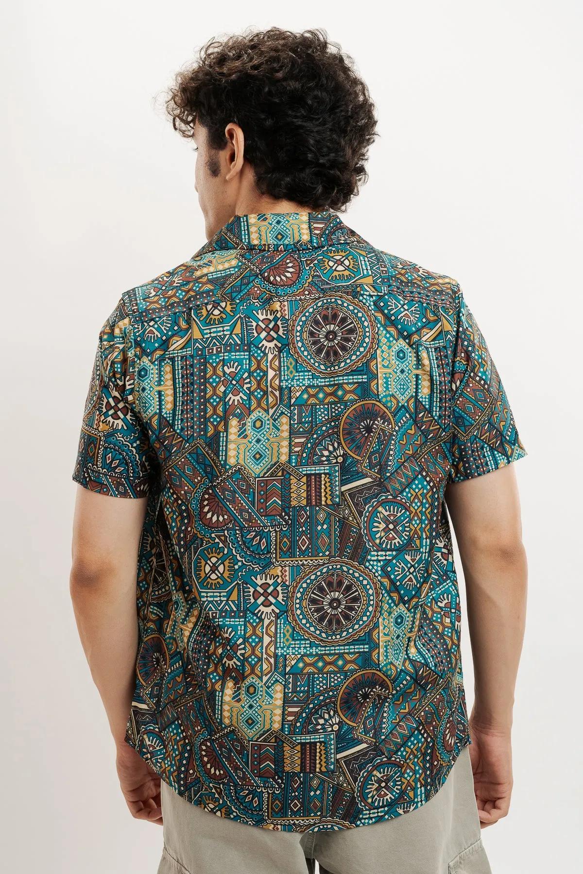 Ancient Print Men's Resort Shirt