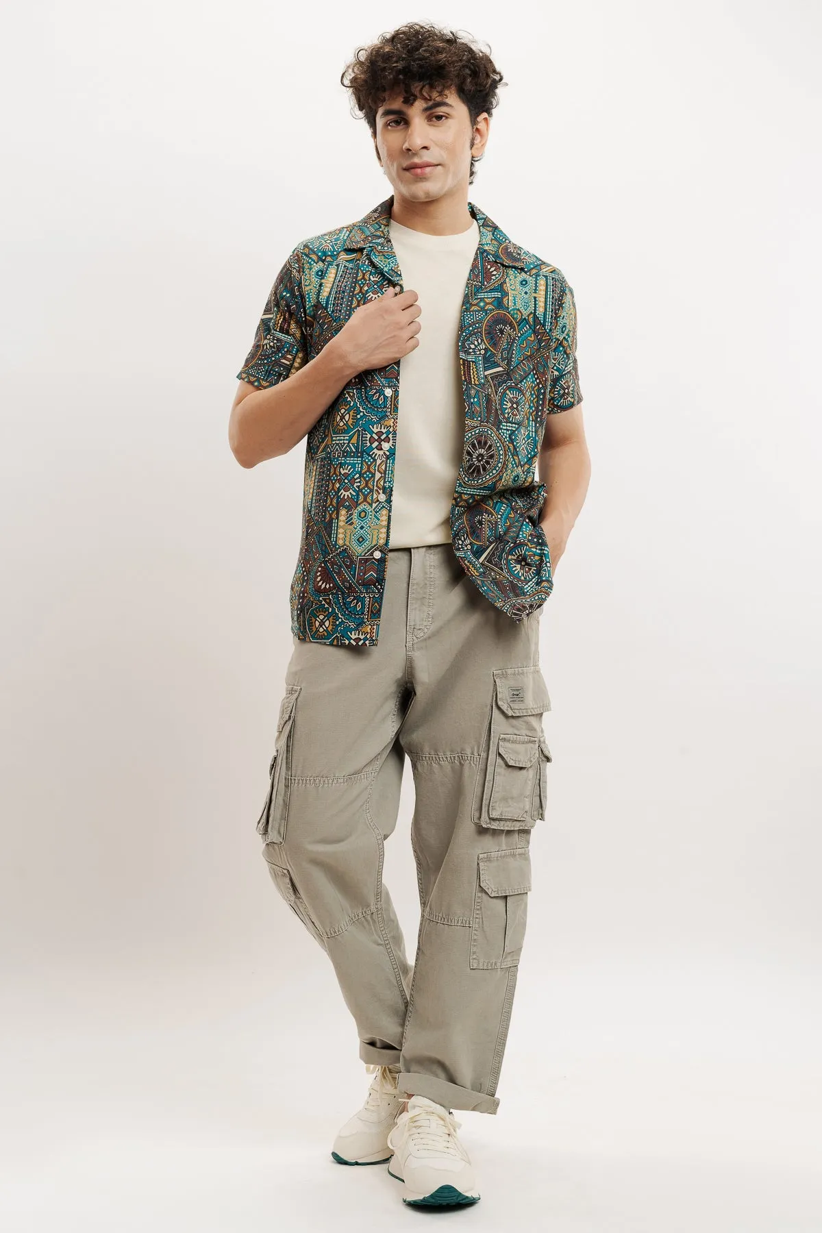 Ancient Print Men's Resort Shirt