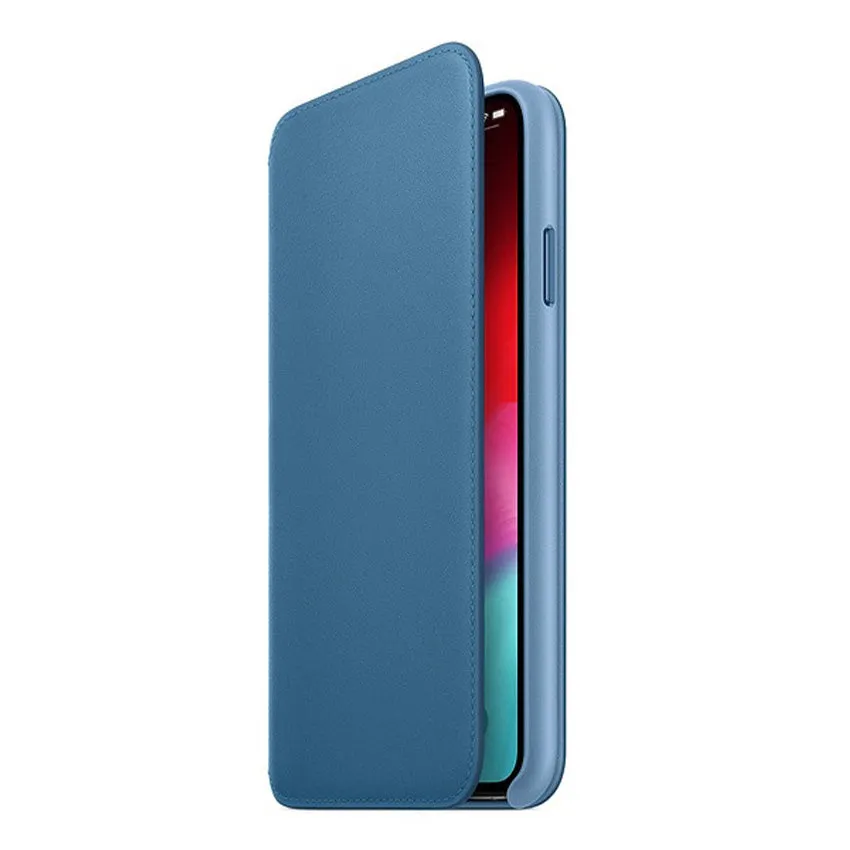 Apple iPhone XS Max Leather Folio Case Cape Cod Blue