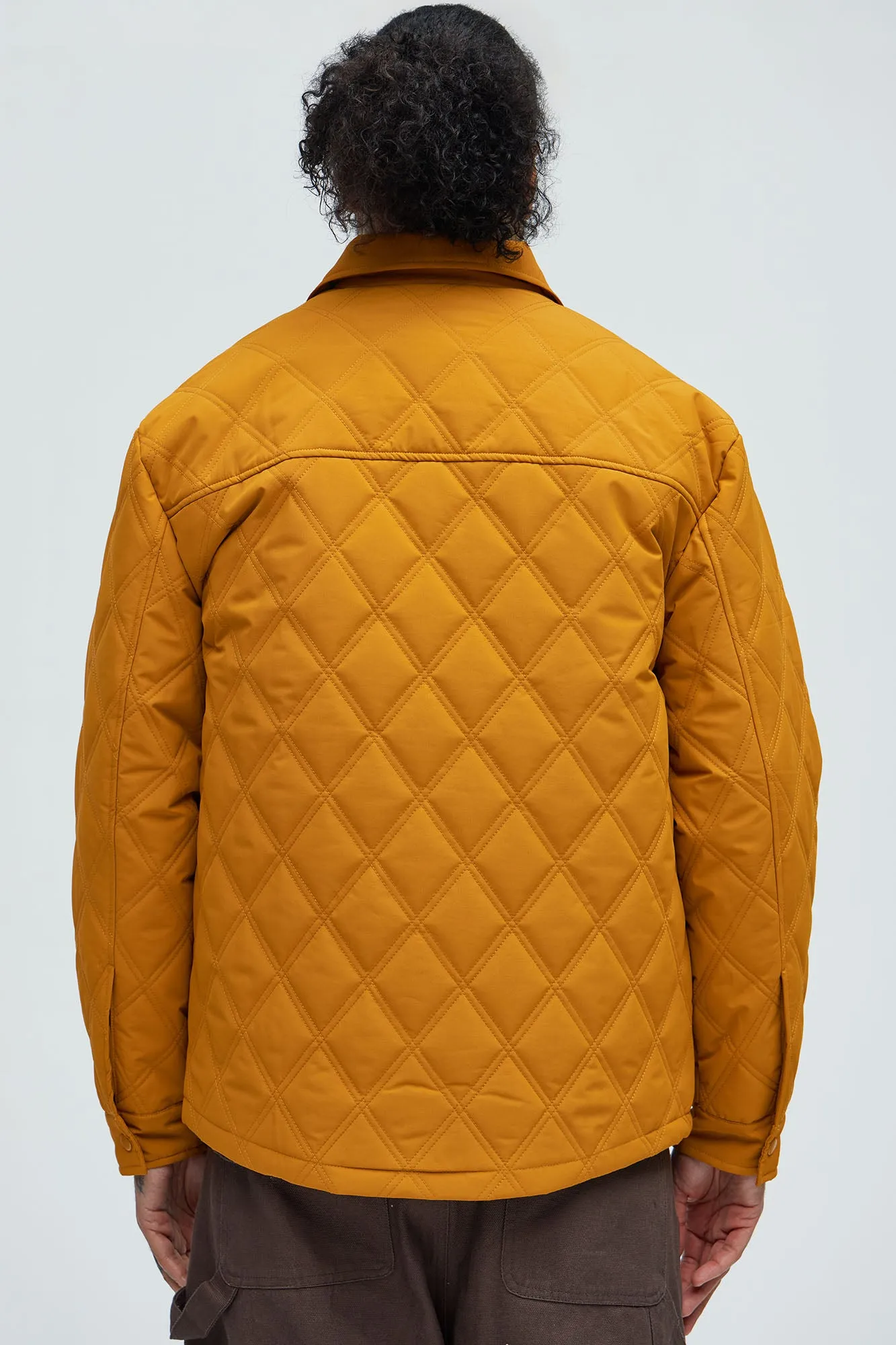 Auburn Quilted Shirt Jacket - Mustard