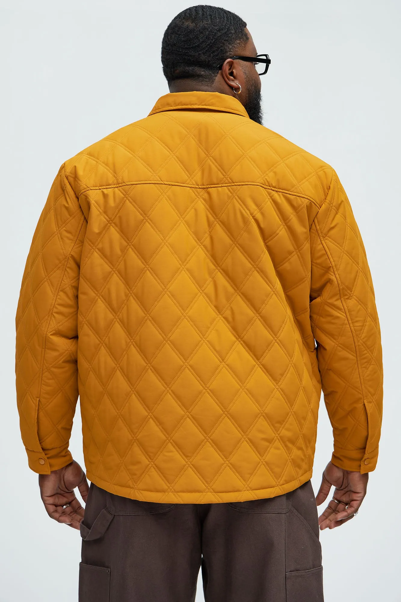 Auburn Quilted Shirt Jacket - Mustard