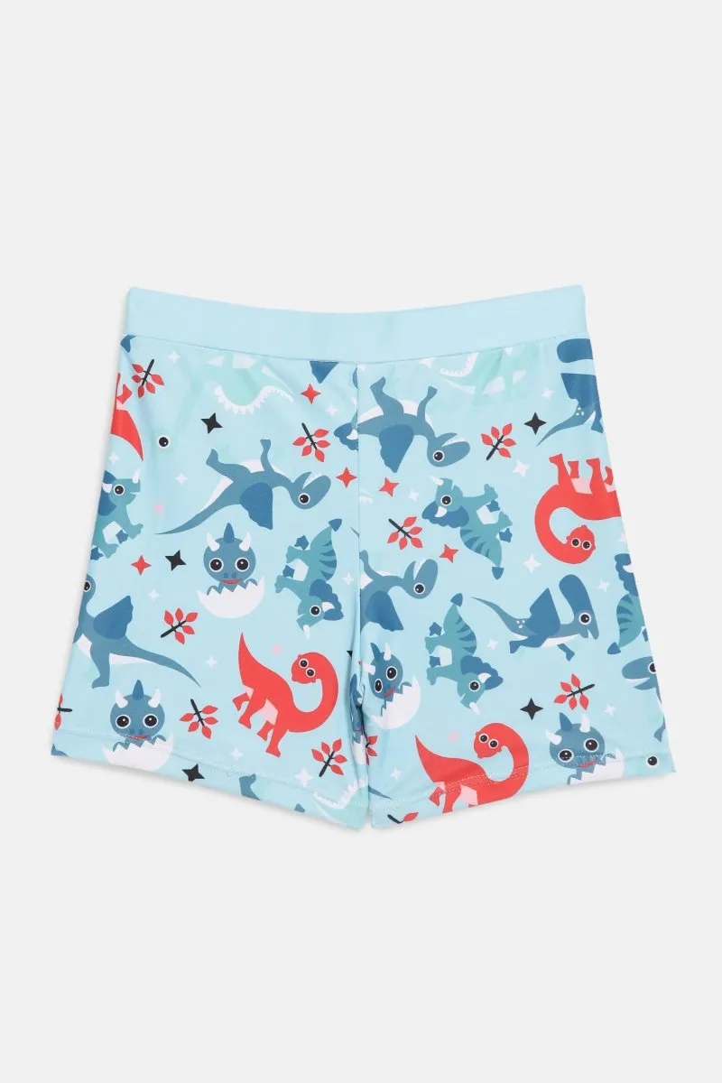 B-Ball Dino Boys T-shirt And Short Swim Set