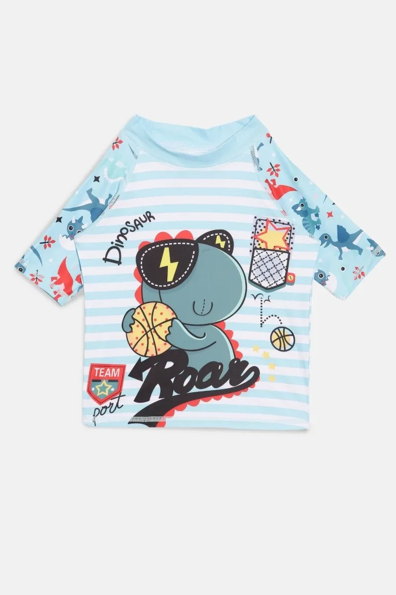 B-Ball Dino Boys T-shirt And Short Swim Set