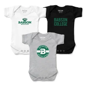 Babson Beavers 3-Pack Bodysuits