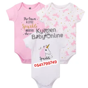 Baby Body Suit (Unicorn) 3pcs