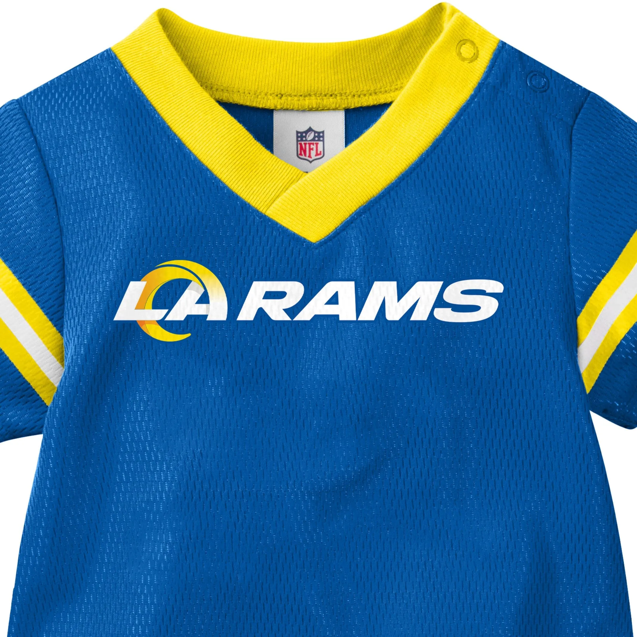 Baby Boys Rams Short Sleeve Jersey Bodysuit