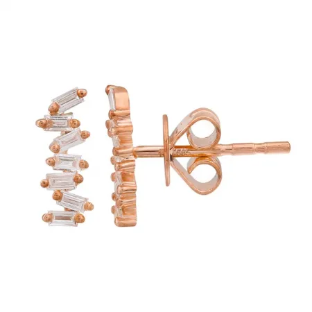 BAGUETTE DIAMOND PICKET STUDS