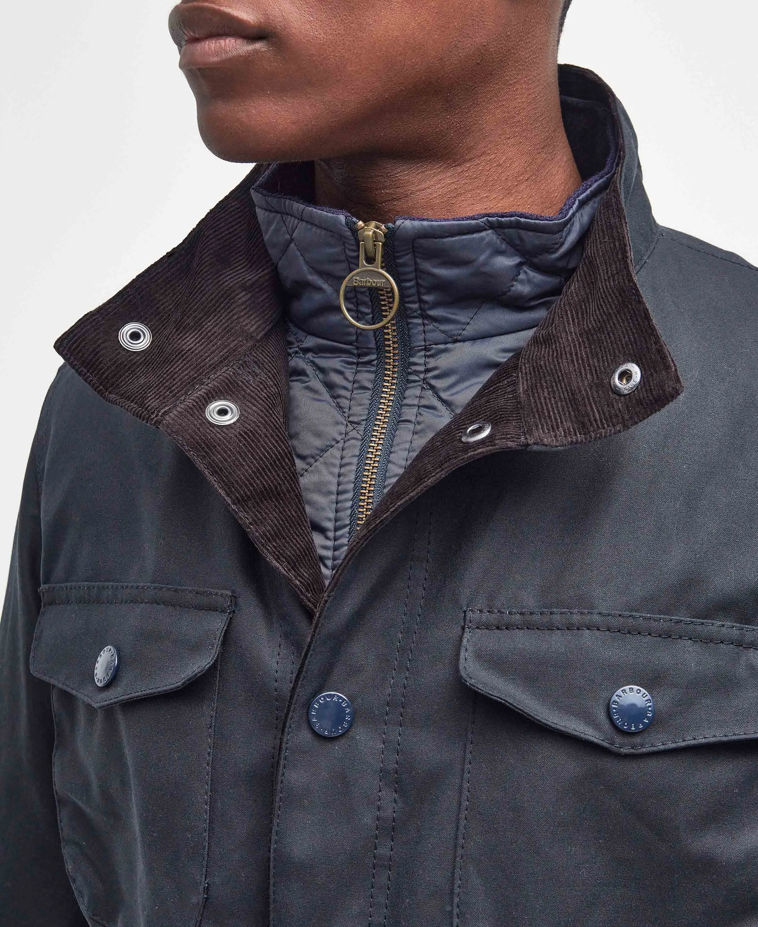 Barbour Ogston Wax Jacket - Navy