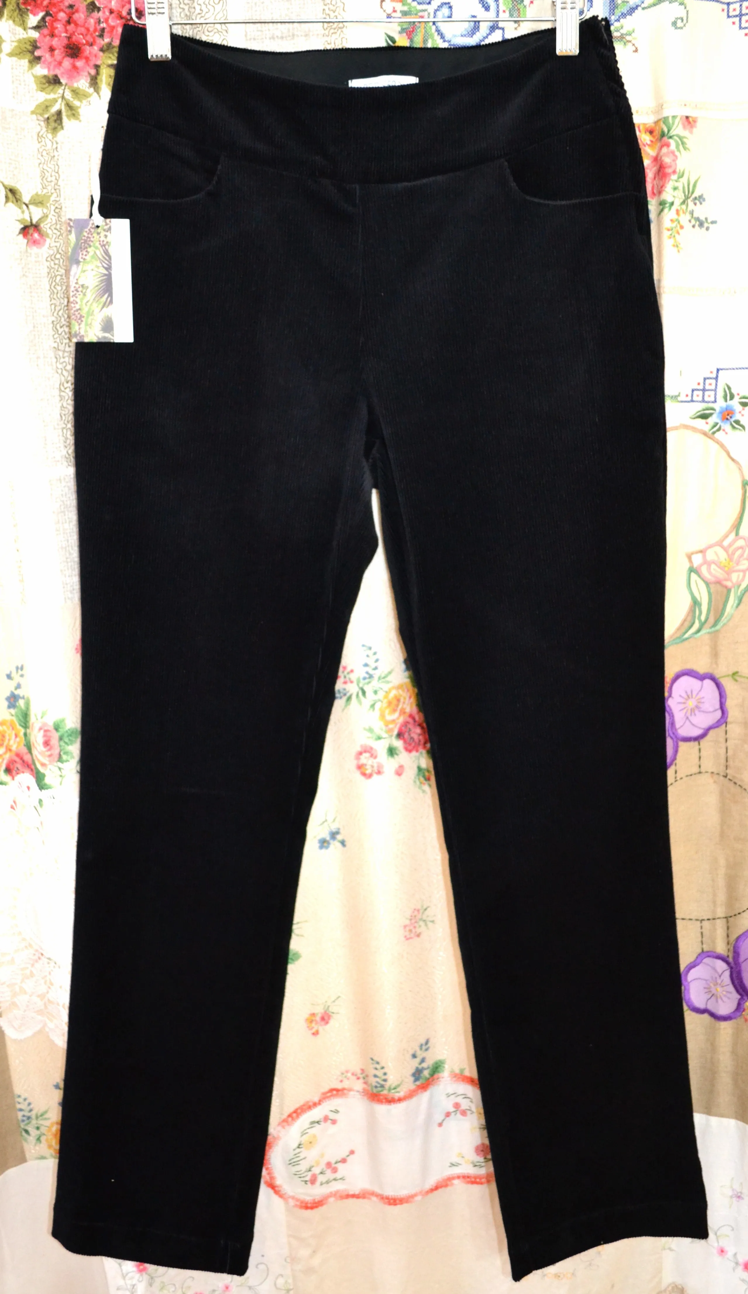 Berserk Black stretch  Corduroy Slim leg Cigarette Pant