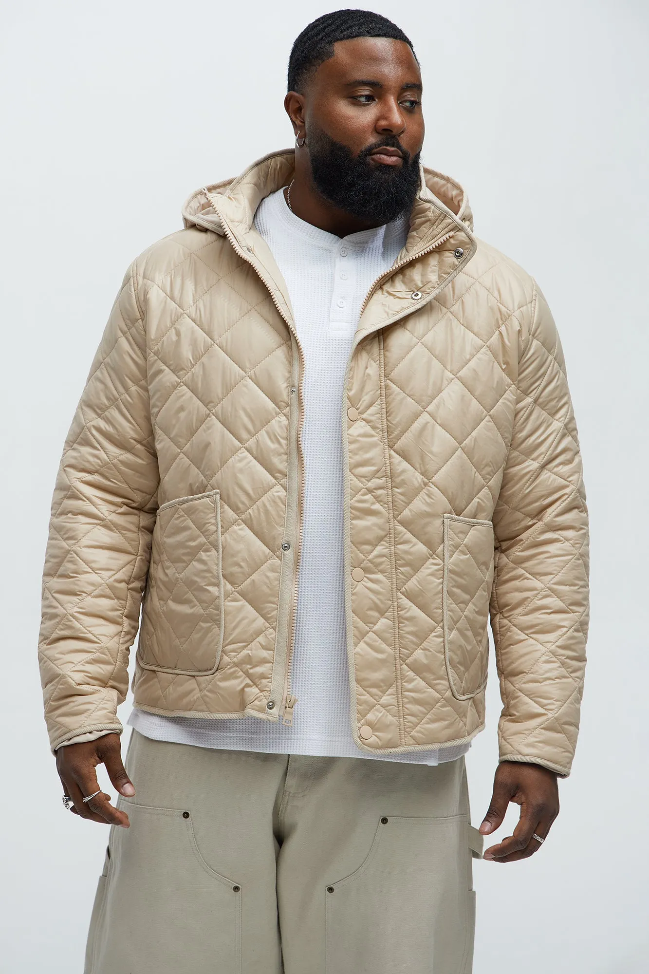 Better By Myself Quilted Jacket - Tan