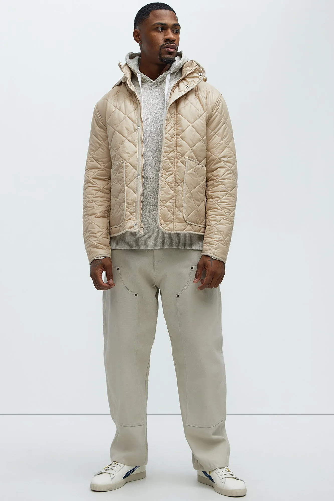 Better By Myself Quilted Jacket - Tan