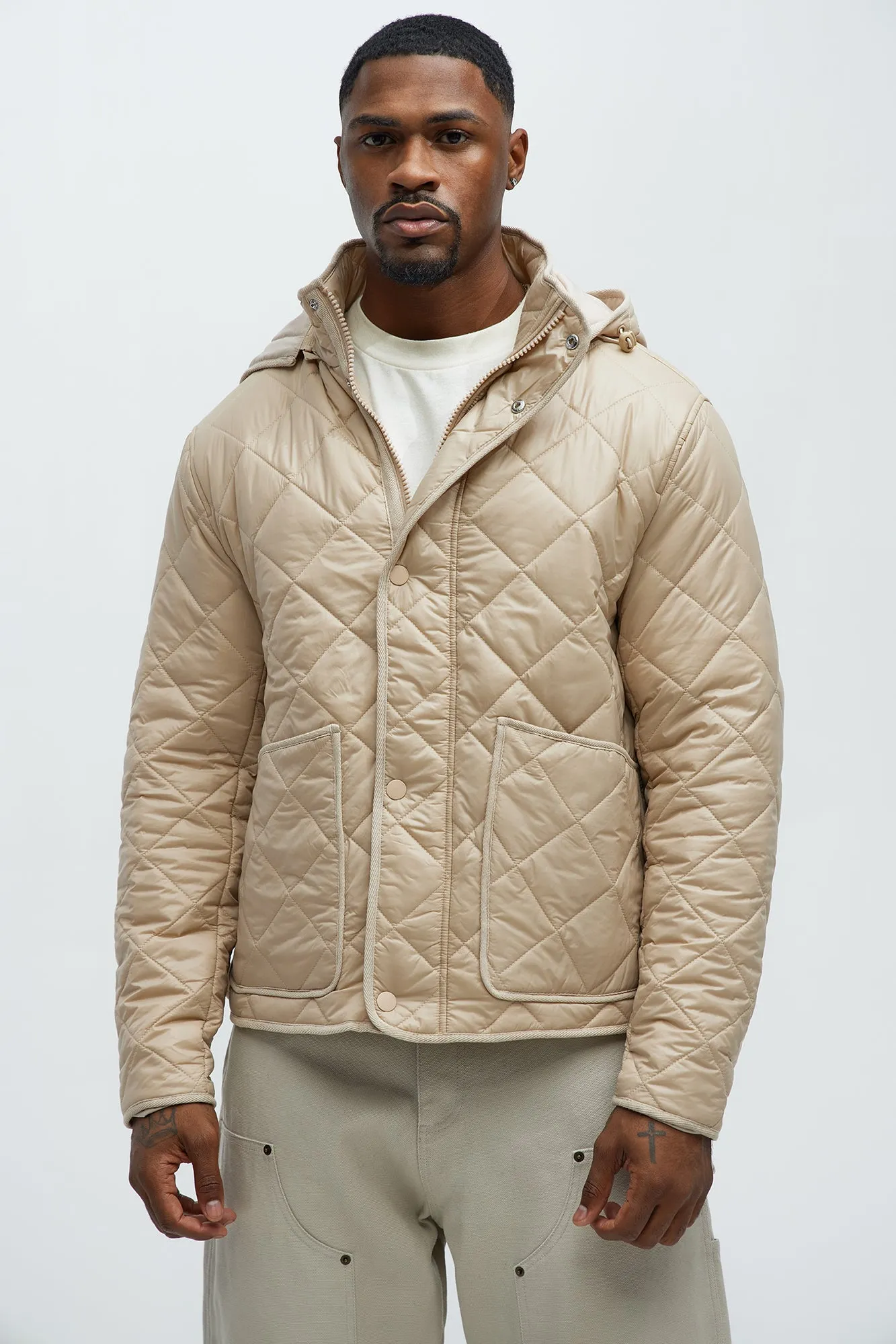 Better By Myself Quilted Jacket - Tan