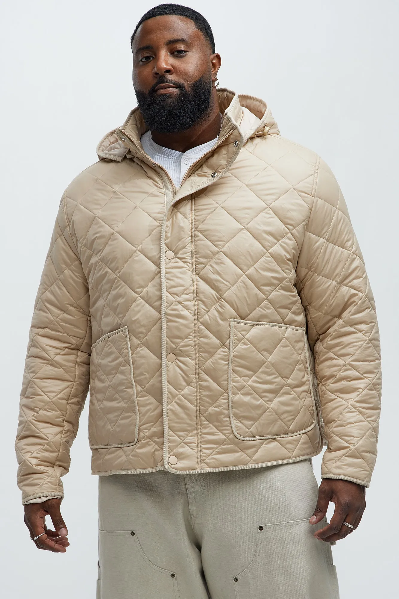 Better By Myself Quilted Jacket - Tan