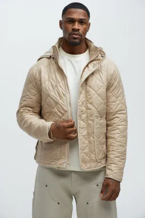 Better By Myself Quilted Jacket - Tan