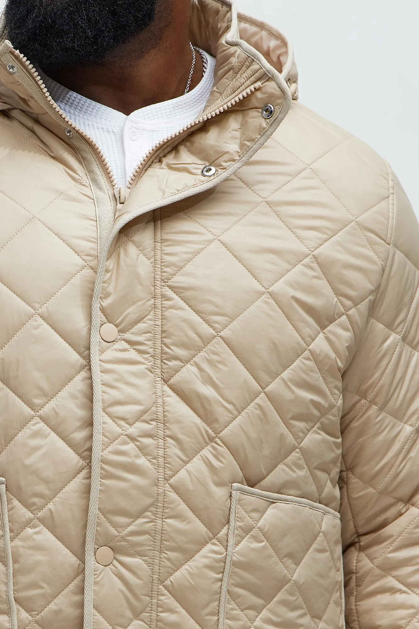 Better By Myself Quilted Jacket - Tan