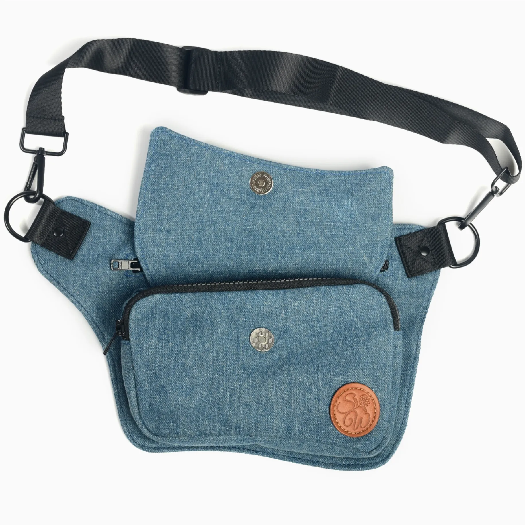 Blue Denim Hip Bag