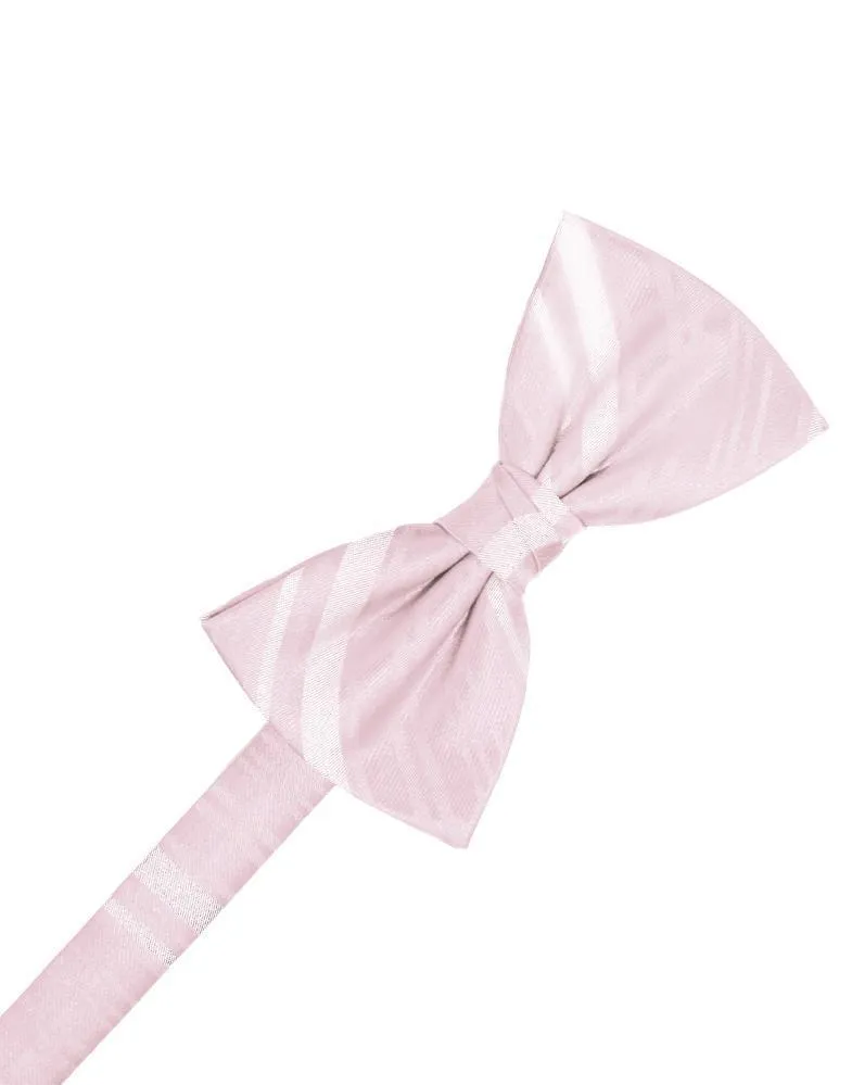 Blush Striped Satin Kids Bow Tie