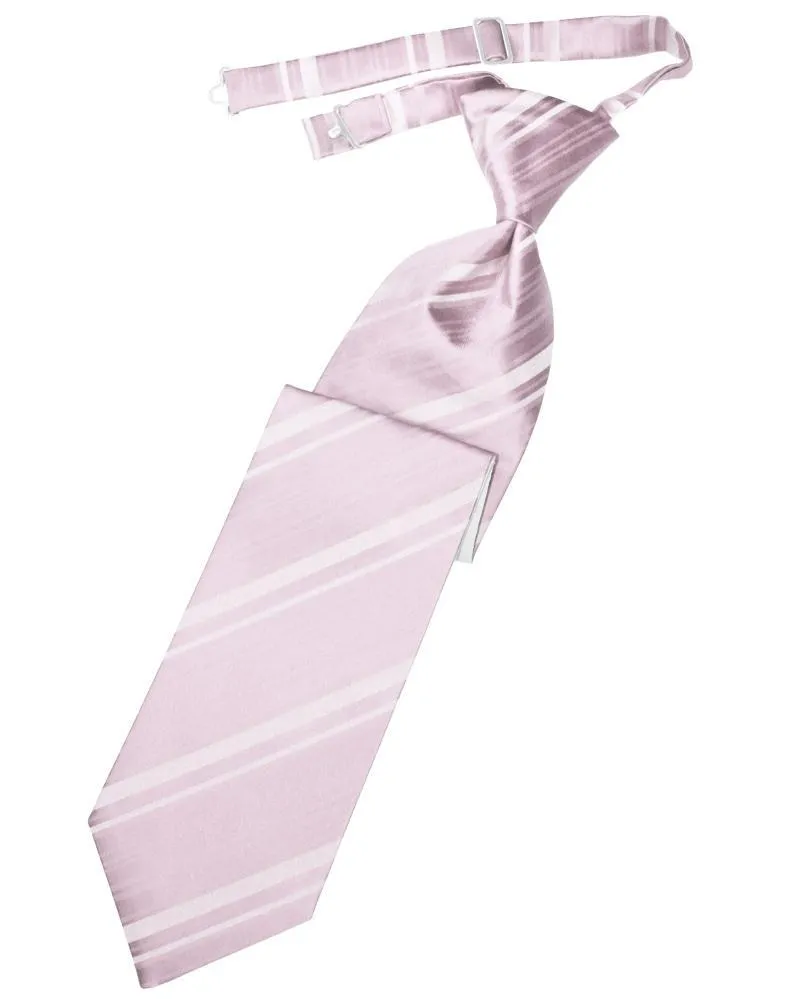 Blush Striped Satin Kids Necktie