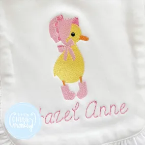 Bonnet Duck Bib or Burp Cloth