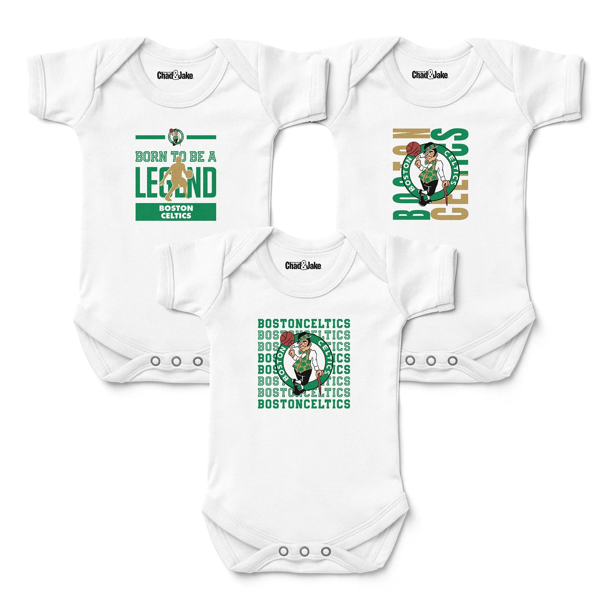 Boston Celtics 3-Pack Bodysuits