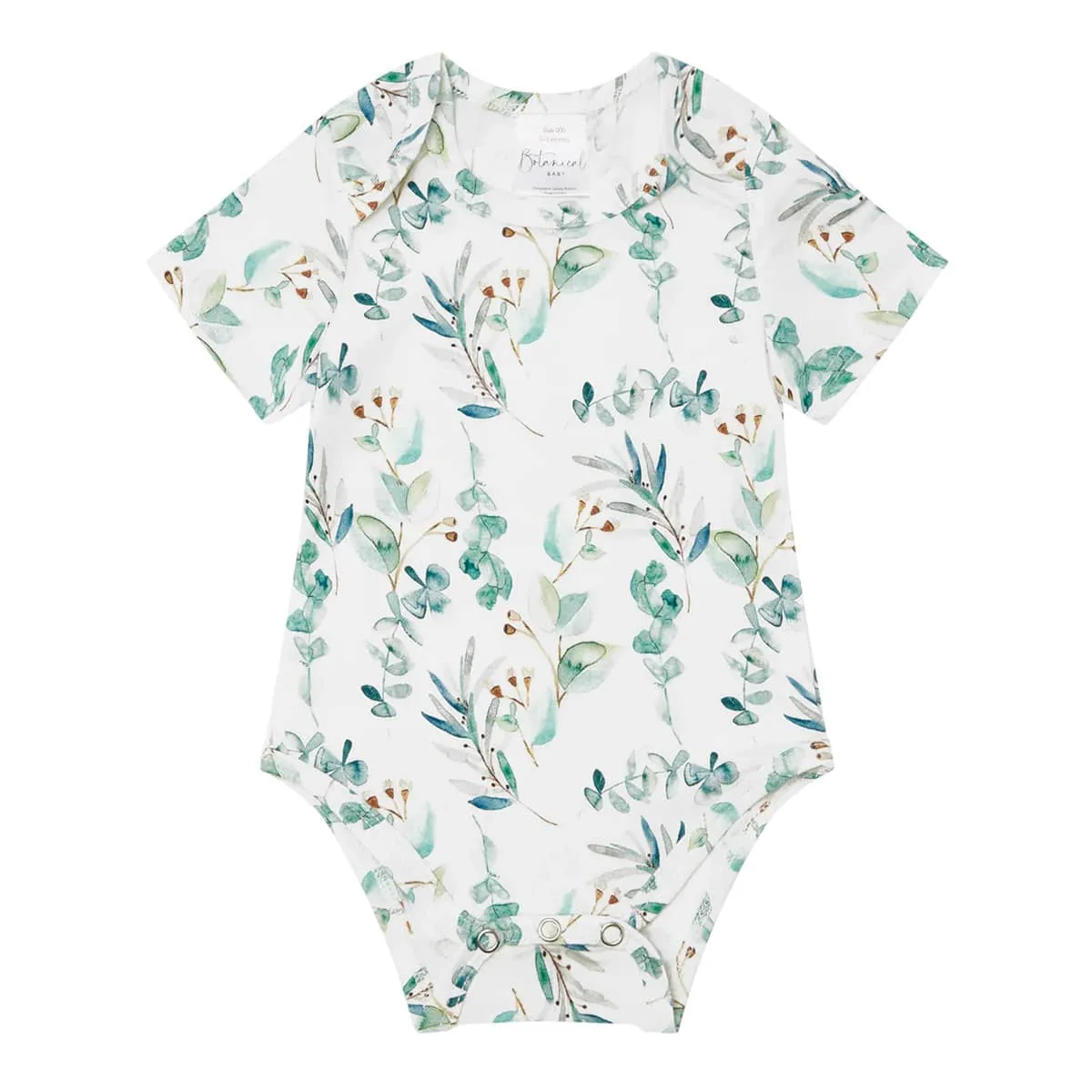 Botanical Baby Organic Bodysuit - Soft Foliage